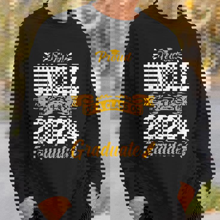 Proud Uncle Of A Class Of 2024 Graduate Senior Graduation Sweatshirt Gifts for Him