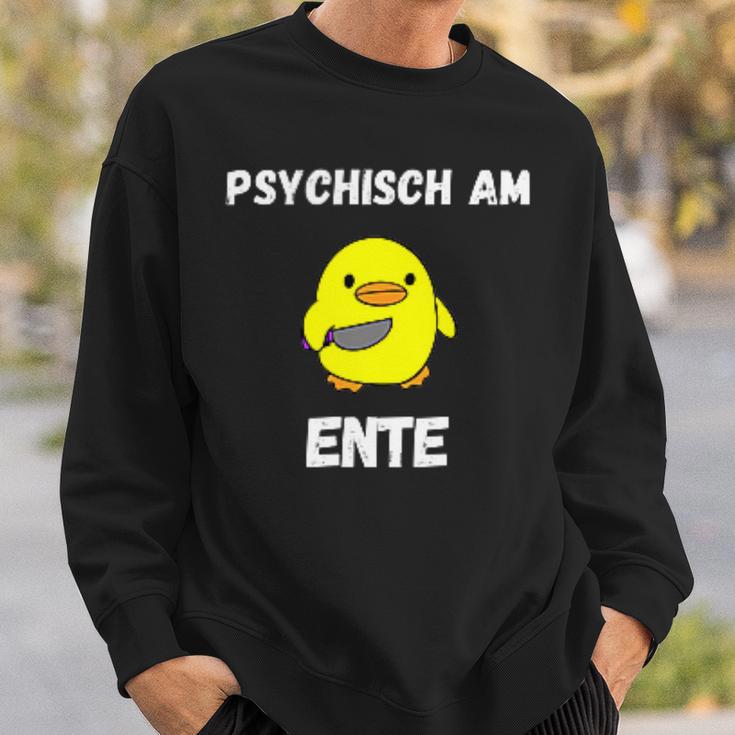 Psychisch Am Ente Witzige Süsse Geschenkidee Mann Frau Sweatshirt Geschenke für Ihn