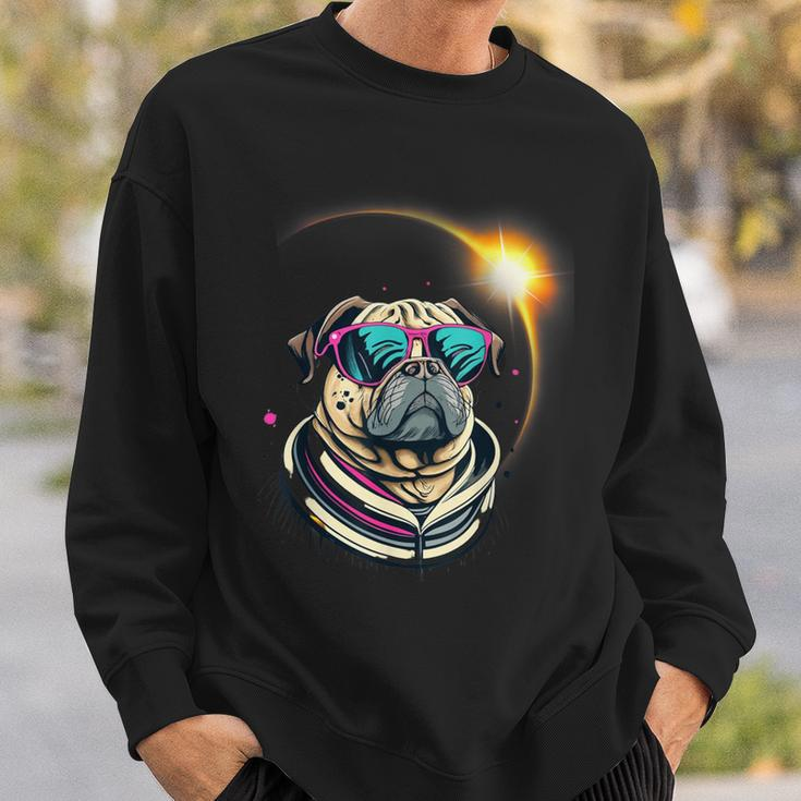 Pug Dog America 2024 Solar Eclipse Totality Accessories Sweatshirt Gifts for Him