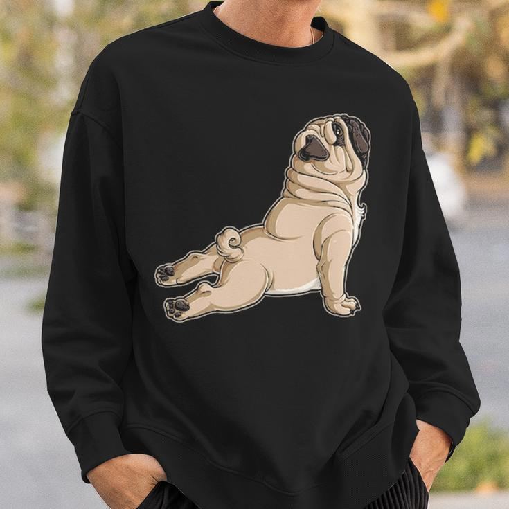 Pug Yoga Fitness Workout Gym Dog Lovers Puppy Athletic Pose Sweatshirt Gifts for Him