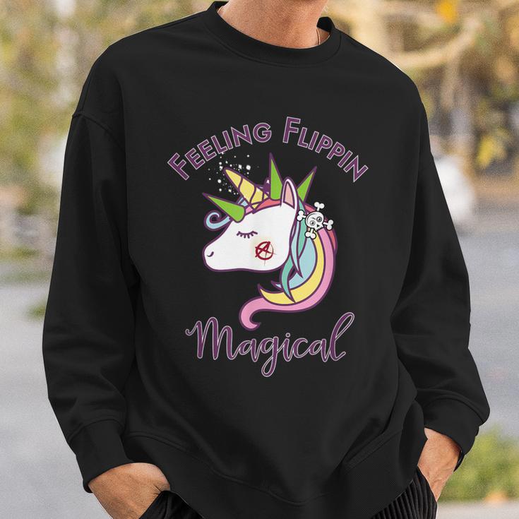 Punk Rock Anarchy Unicorn Sweatshirt Gifts for Him