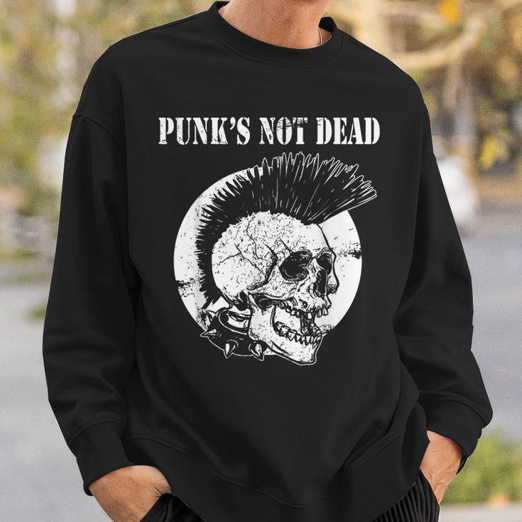 Punk's Not Dead Punker Punk Rock Concert Skull S Sweatshirt Geschenke für Ihn