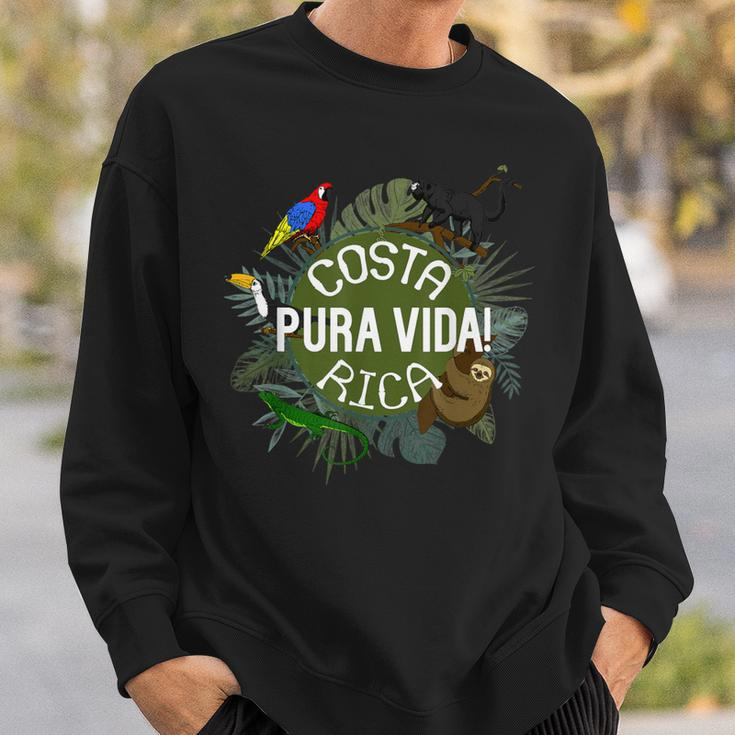Pura Vida Costa Rica Party Animals Blue Sweatshirt Geschenke für Ihn