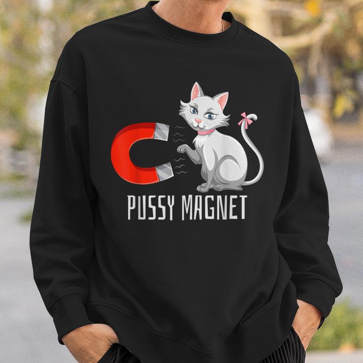 Pussy Magnet Cat Persons Attractive Magnet Sweatshirt Geschenke für Ihn