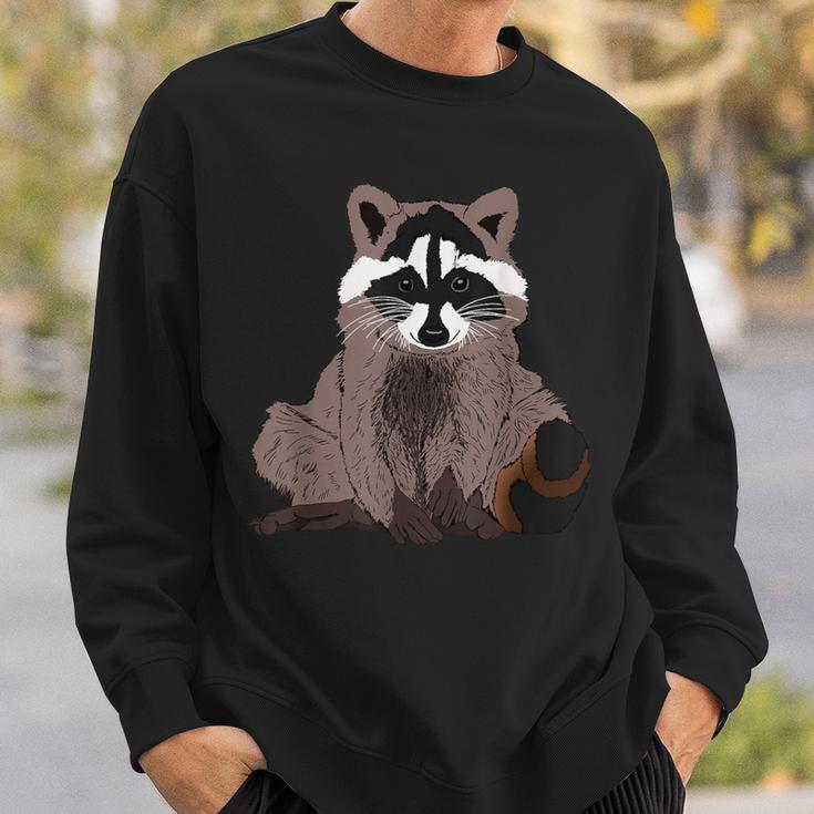 Raccoon With Face Like Bears Raccoons And To Smile Sweatshirt Gifts for Him