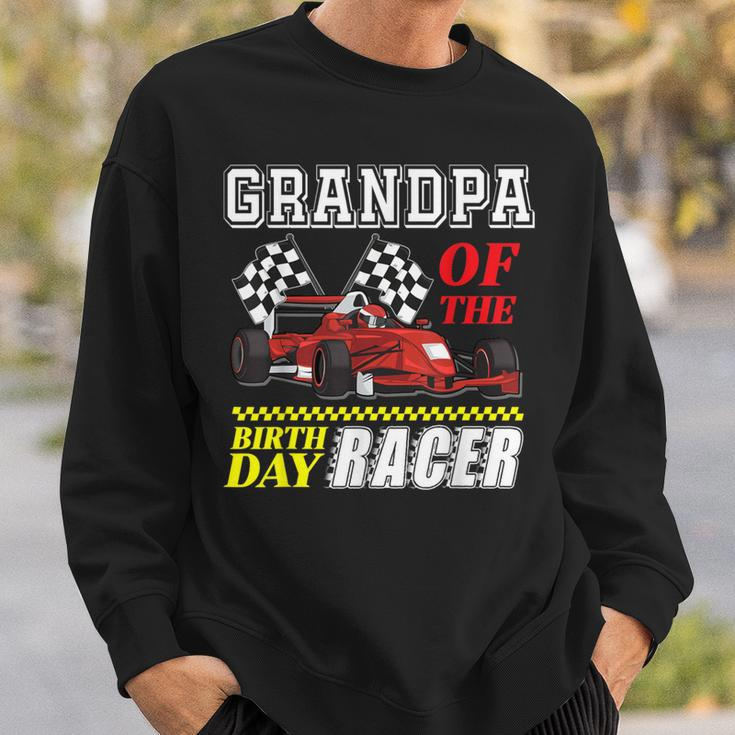 Race Car Party Grandpa Of The Birthday Racer Racing Family Sweatshirt Gifts for Him