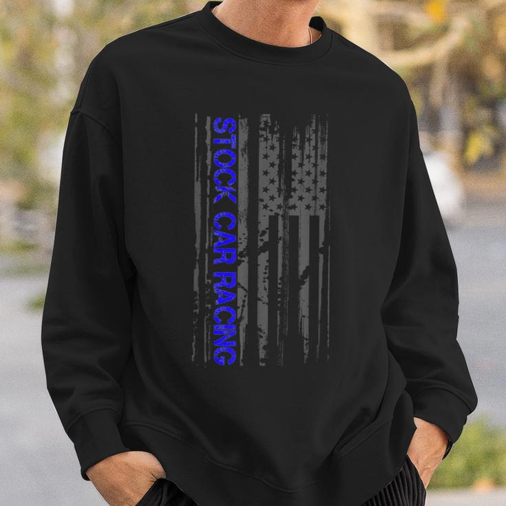 Racer American Flag Stock Car Racing Sweatshirt Gifts for Him