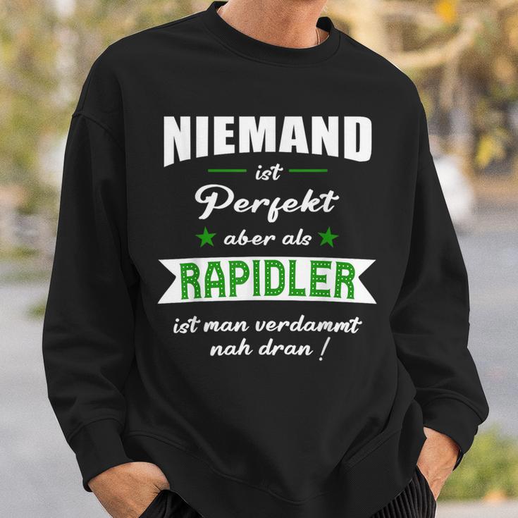 Rapidler Fußball Wien Niemand Ist Perfekt Rap Sweatshirt Geschenke für Ihn