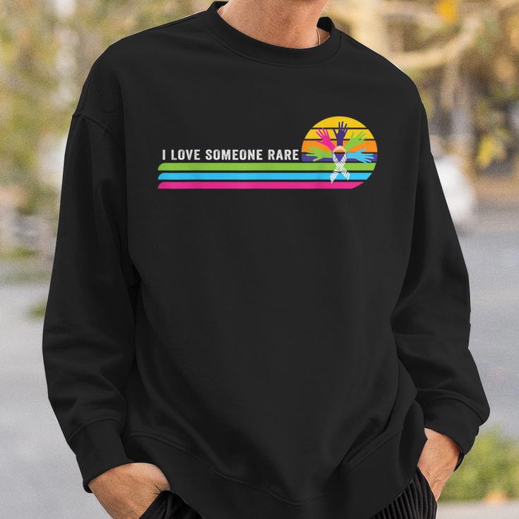 Rare Disease Awareness Zebra Ribbon I Love Someone Rare Sweatshirt Gifts for Him