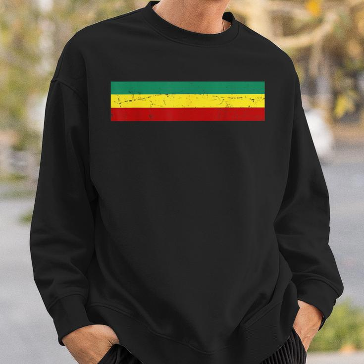 Rasta Flag Colors Stripe Reggae Jamaican Vintage Sweatshirt Gifts for Him