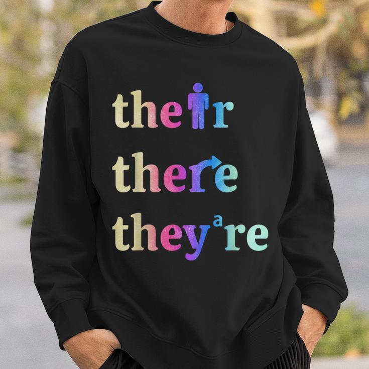 There Their They're English Grammar Teacher Sweatshirt Gifts for Him