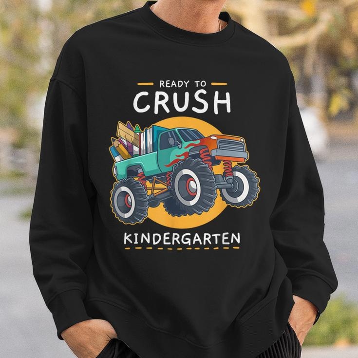 Ready To Crush Kindergarten Back To School Monster Truck Sweatshirt Gifts for Him