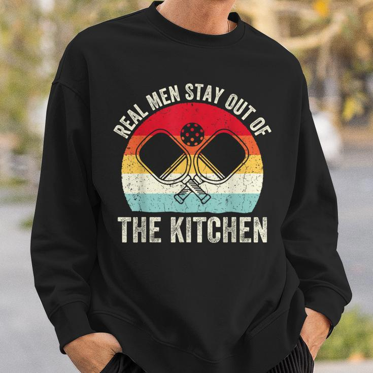 Real Stay Out Of The Kitchen Pickleball Player Vintage Sweatshirt Gifts for Him