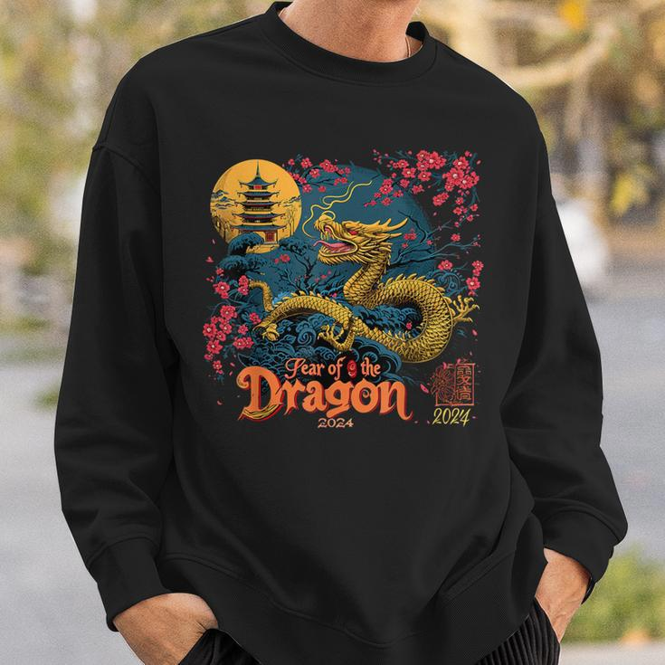 Red Cherry Blossom Chinese Lunar New Year 2024 Sweatshirt Gifts for Him