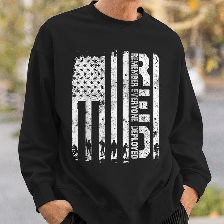 Red Friday Remember Everyone Deployed Military Wear Red Sweatshirt Gifts for Him
