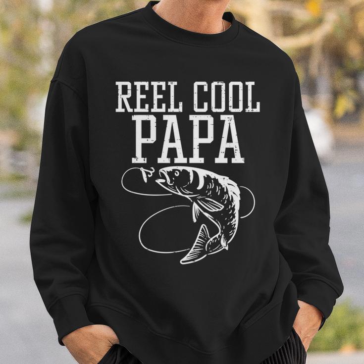 Reel Cool Daddy Papa Fisch Angeln Angeln Angler Angler Papa Herren Sweatshirt Geschenke für Ihn