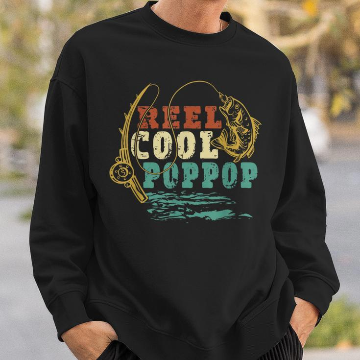 Reel Cool Pop-Pop Vintage Fishing Grandpa Fisherman Sweatshirt Gifts for Him
