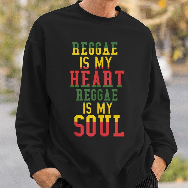 Reggae Is My Heart Reggae Is My Soul Rasta Reggae Sweatshirt Gifts for Him