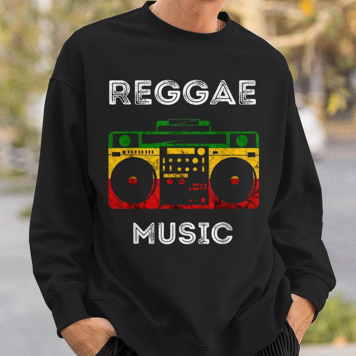 Reggae Music Musicbox Boombox Rastafari Roots Rasta Reggae Sweatshirt Gifts for Him