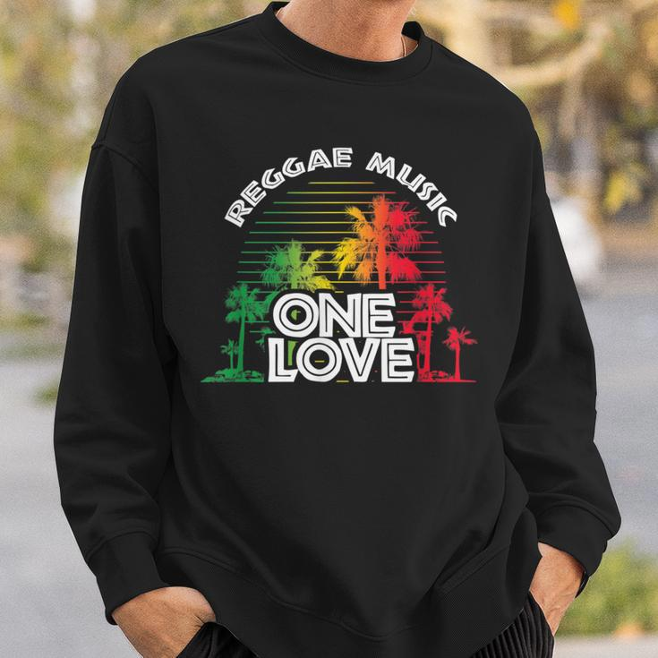 Reggae Music One Love Vintage Sunset Sweatshirt Gifts for Him