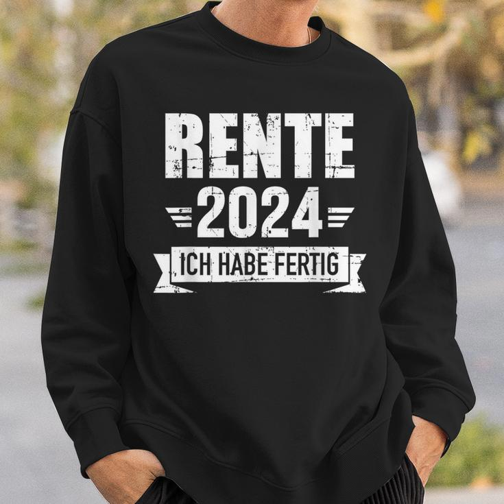 Rente 2024 Ich Habe Fertig Rentner Rentnerin In Ruhestand German Sweatshirt Geschenke für Ihn