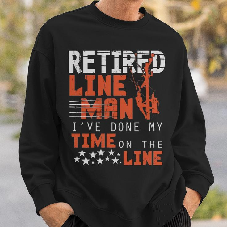 Retired Lineman Retirement Sweatshirt Gifts for Him