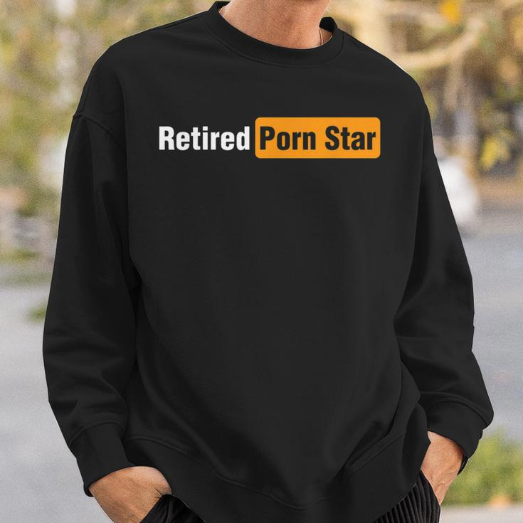 Retired Porn Star Online Pornography Adult Humor Men's Sweatshirt Gifts for Him