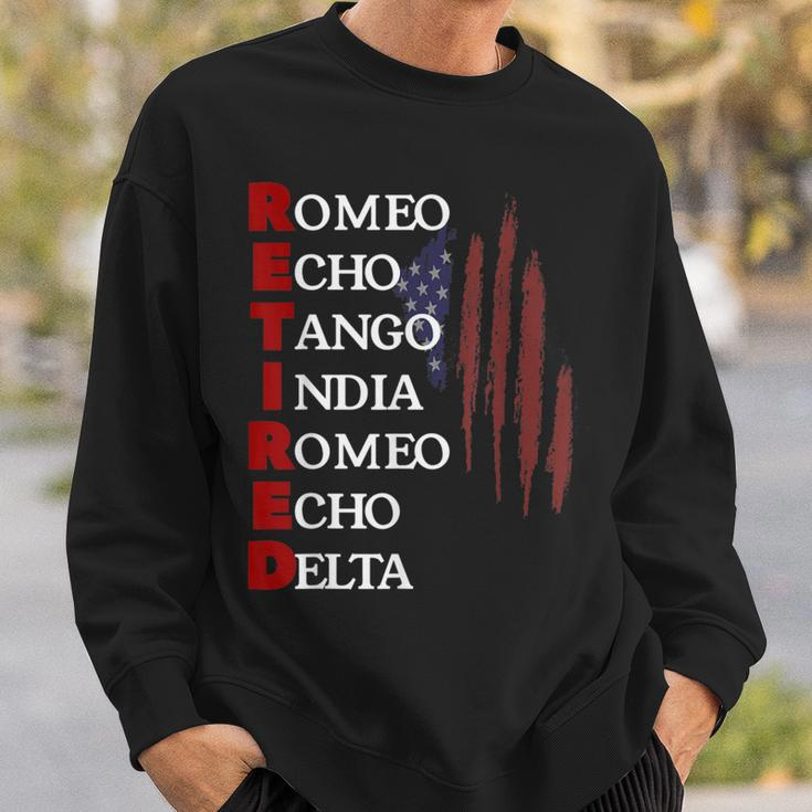 Retired Romeo Echo Tango India Romeo Echo Delta Veteran Sweatshirt Gifts for Him