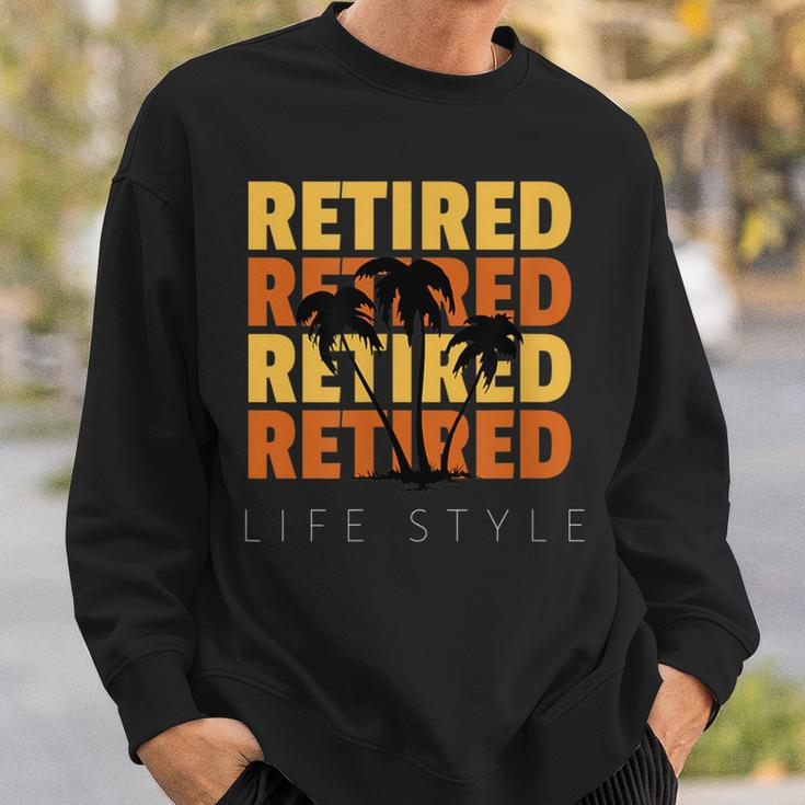 Retired Vacation Tropical Beach Lifestyle Retirement Sweatshirt Gifts for Him
