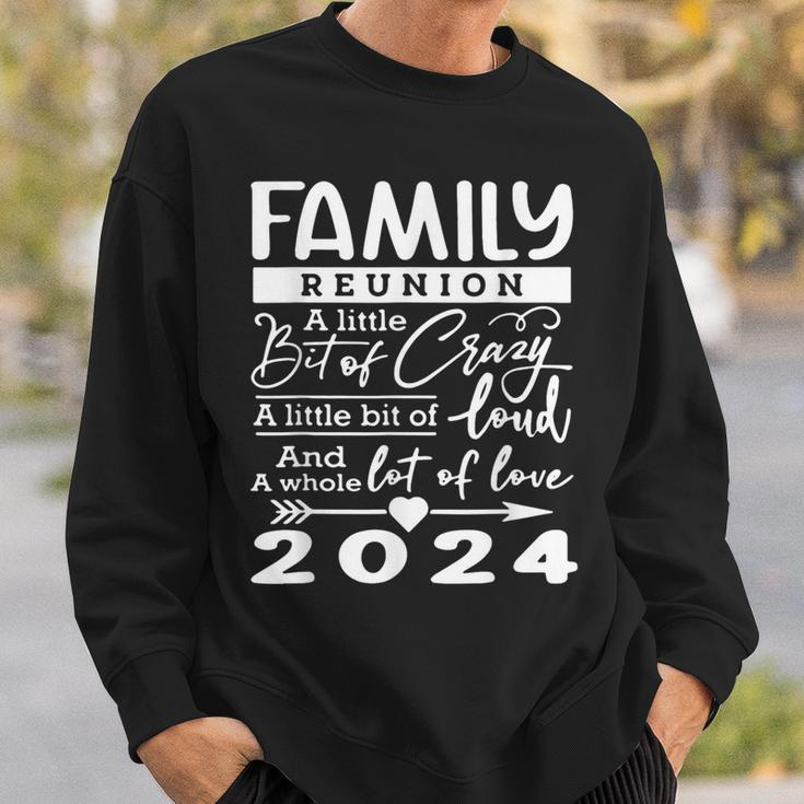 Retro 2024 Family Reunion A Little Bit Of Crazy Family Sweatshirt Gifts for Him
