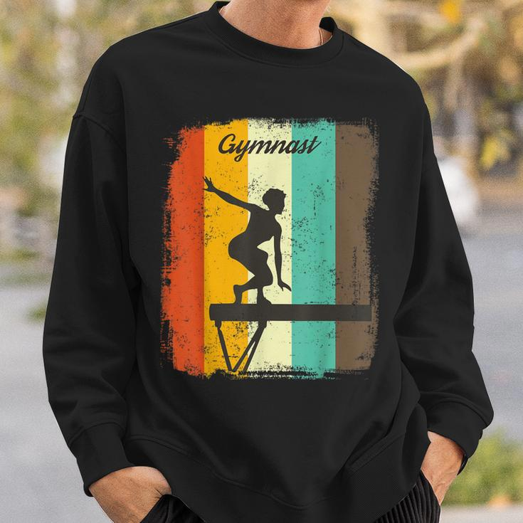 Retro Balance Beam Gymnast For Gymnastics Lovers Sweatshirt Gifts for Him