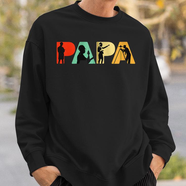 Retro-Bauingenieur Papa Stolzer Bauingenieur Papa Kapuzenjacke Sweatshirt Geschenke für Ihn