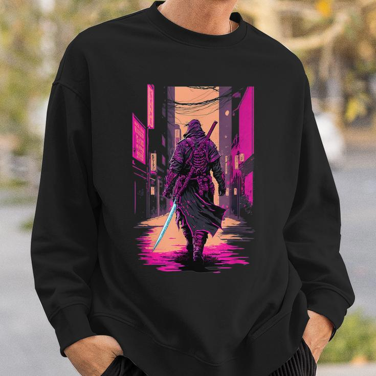 Retro Cyberpunk Samurai Japanese Vaporwave Aesthetic Sweatshirt Gifts for Him