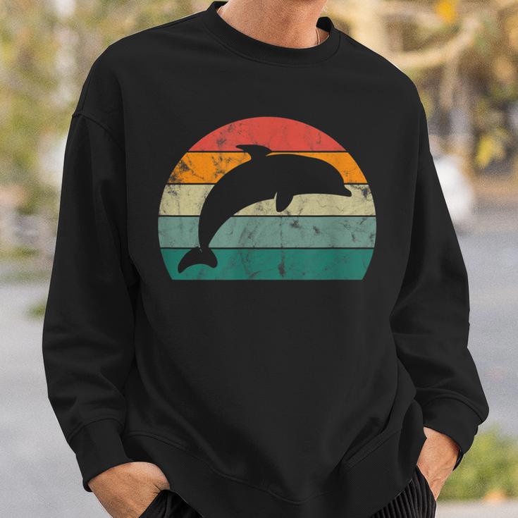 Retro Delfin Mehrfarbig Mit Delfin Sweatshirt Geschenke für Ihn