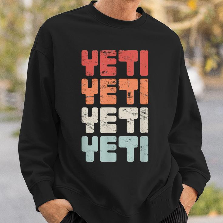 Retro Distressed Yeti Bigfoot Vintage Sweatshirt Gifts for Him