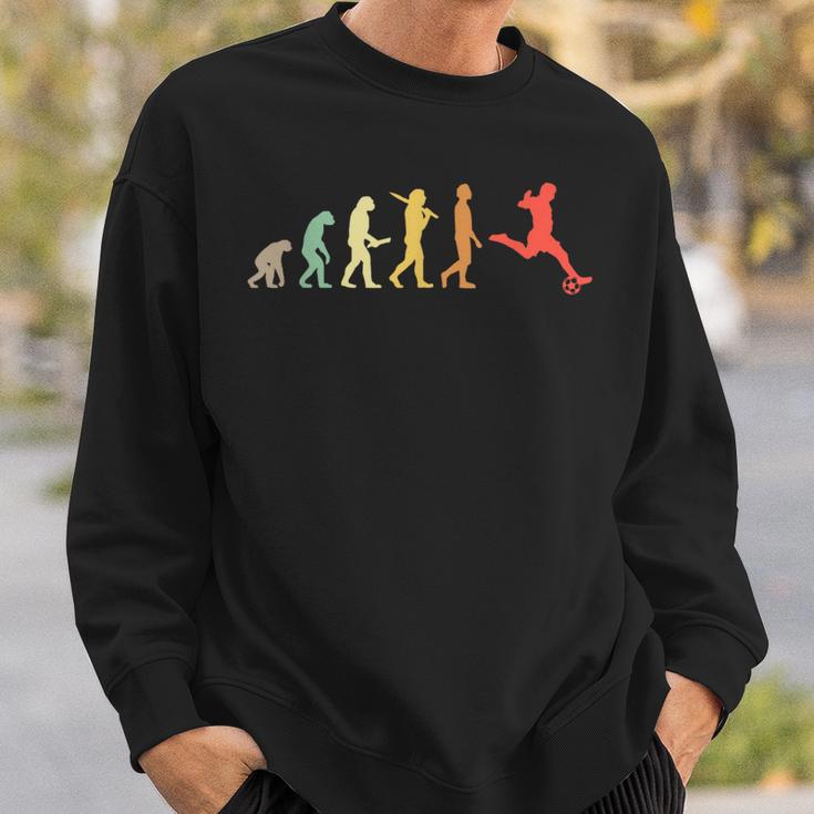 Retro Football Evolution For Footballer Sweatshirt Geschenke für Ihn