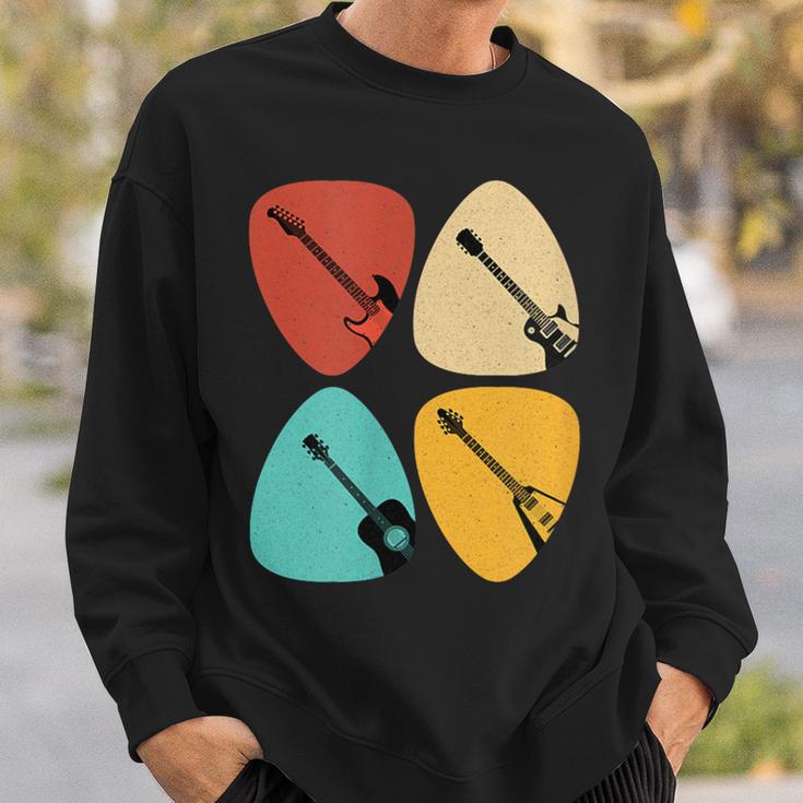 Retro Guitarist Vintage Musician Sweatshirt Gifts for Him