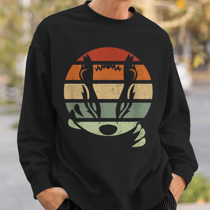 Retro Honey Badger Ratel -Intage Honey Badger Sweatshirt Geschenke für Ihn