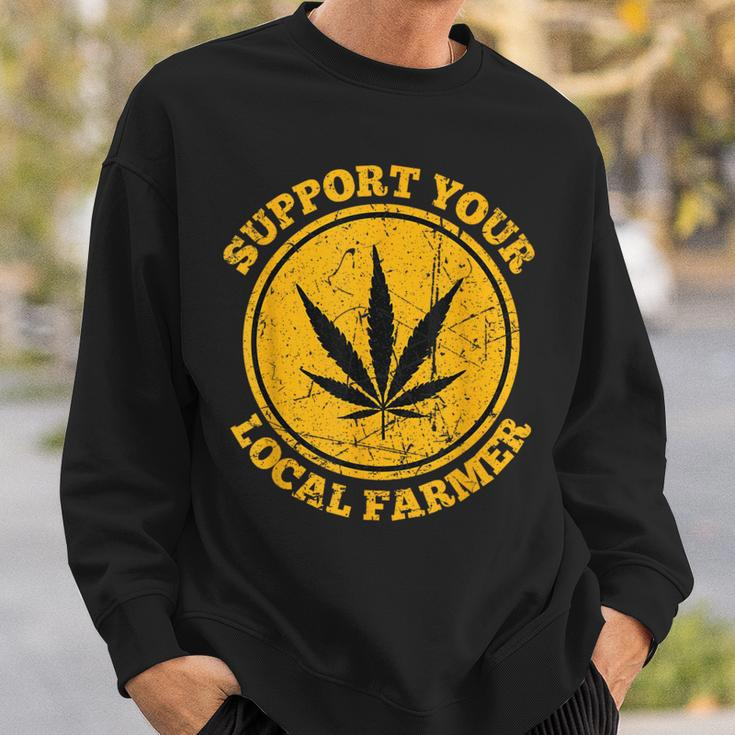 Retro Marijuana Support Your Local Farmer Cannabis Weed 2023 Sweatshirt Gifts for Him