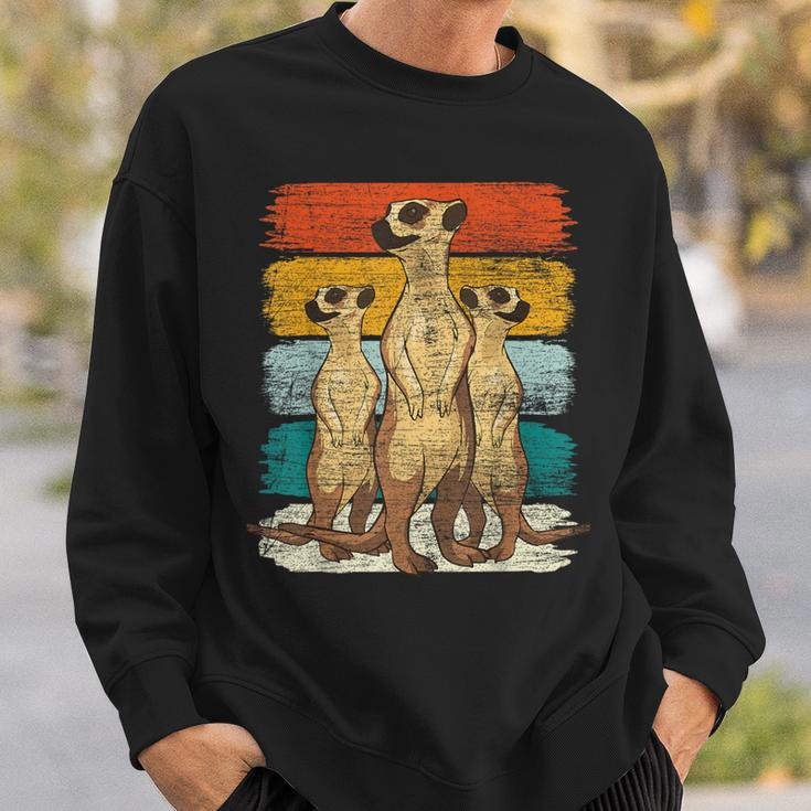 Retro Meerkat Sweatshirt Geschenke für Ihn