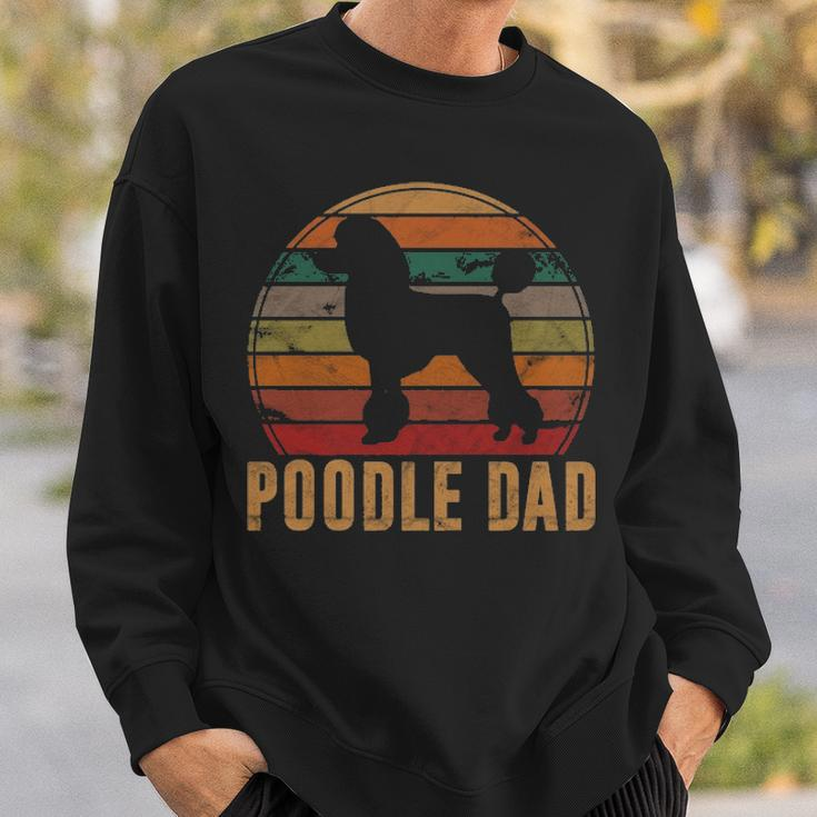 Retro Poodle Dad Dog Owner Pet Poodle Father Sweatshirt Gifts for Him