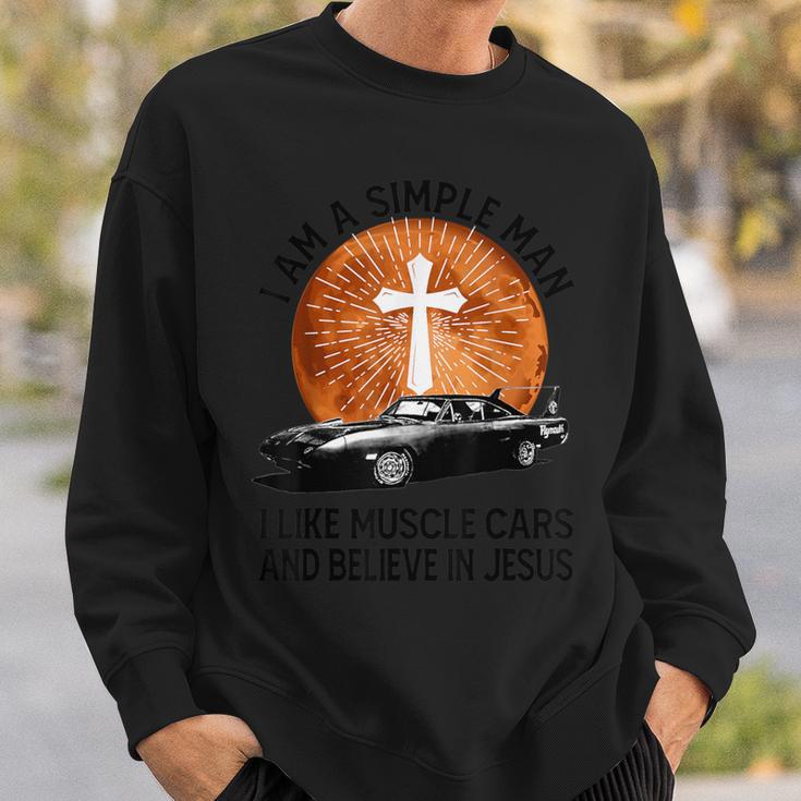 Retro I Am A Simple Man For Muscle Car Lovers Sweatshirt Gifts for Him