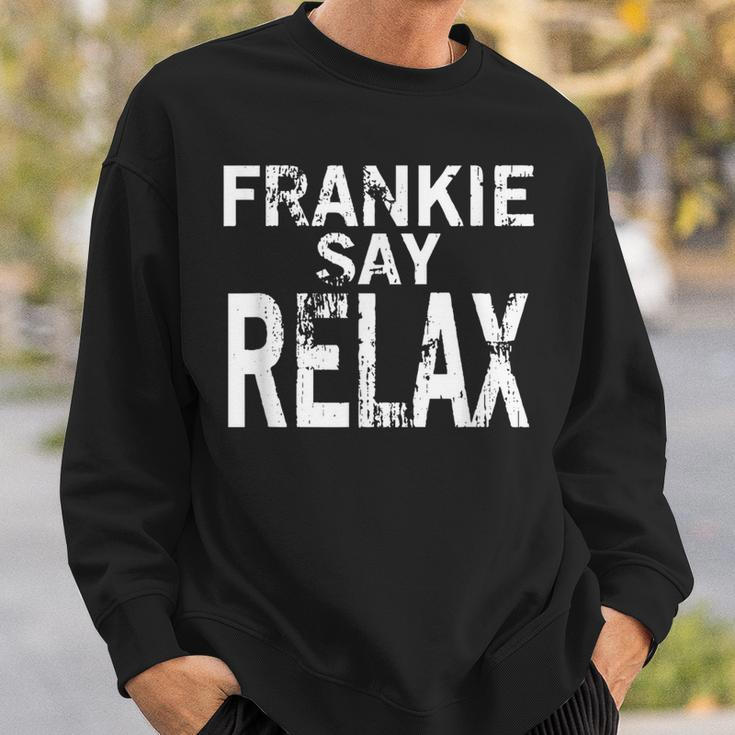 Retro-Stil Frankie Say Relax Schwarzes Sweatshirt, 80er Jahre Musik Fan Tee Geschenke für Ihn