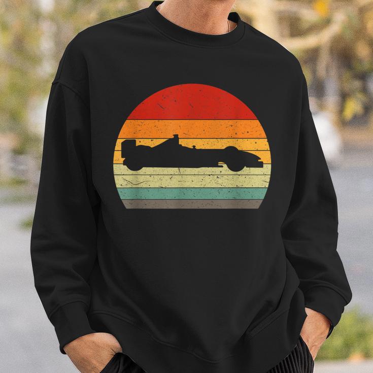 Retro Sunset Formula Race Car Racing Racer Sweatshirt Gifts for Him