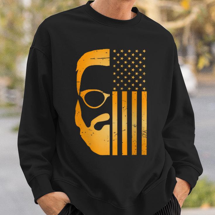 Retro Us Flagge Mit Bart Und Brille Für Papaäter Männer Kapuzenjacke Sweatshirt Geschenke für Ihn