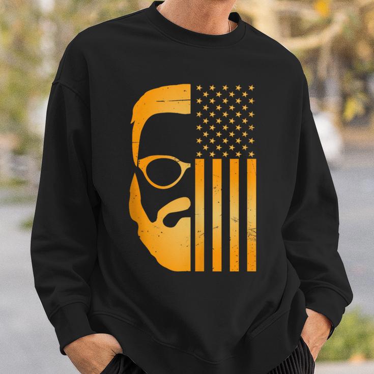 Retro Us Flagge Mit Bart Und Brille Für Papaäter Männer Sweatshirt Geschenke für Ihn