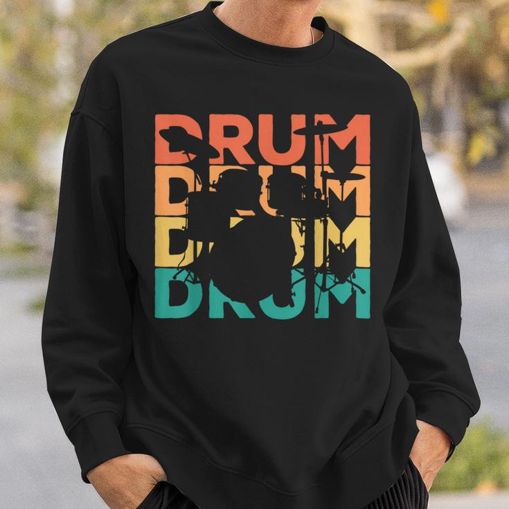 Retro Vintage Drums For Drummers & Drummers Sweatshirt Geschenke für Ihn