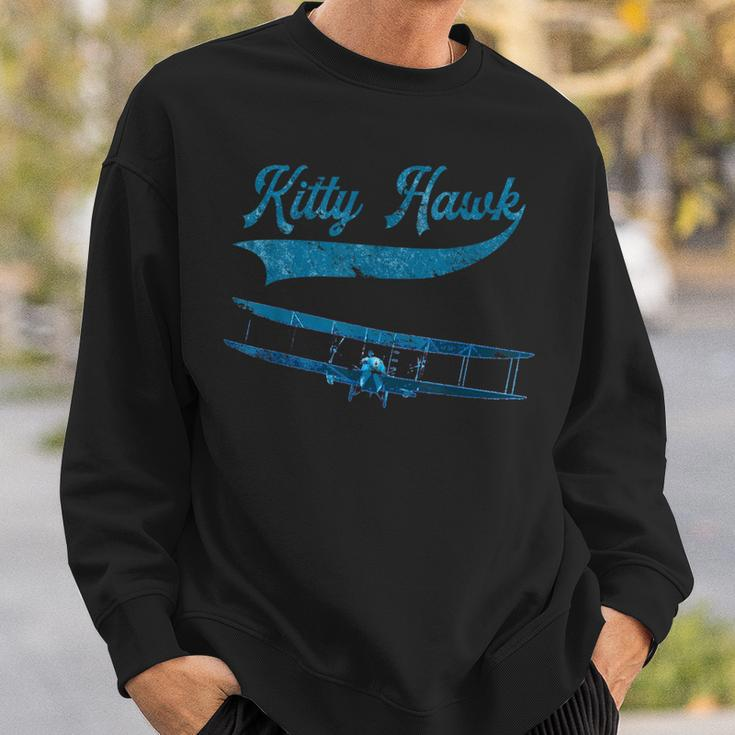Retro Vintage Kitty Hawk North Carolina Airplane Beach Sport Sweatshirt Gifts for Him