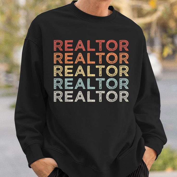 Retro Vintage Realtor Real Estate Agent Idea Sweatshirt Gifts for Him