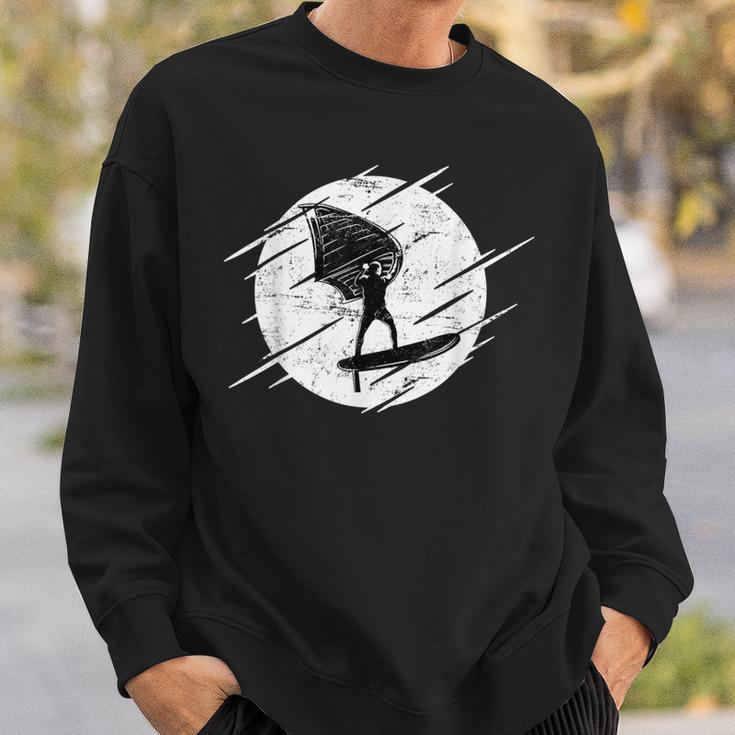 Retro Wing Foil Wing Surf Moon Surfer Foiler Sweatshirt Geschenke für Ihn